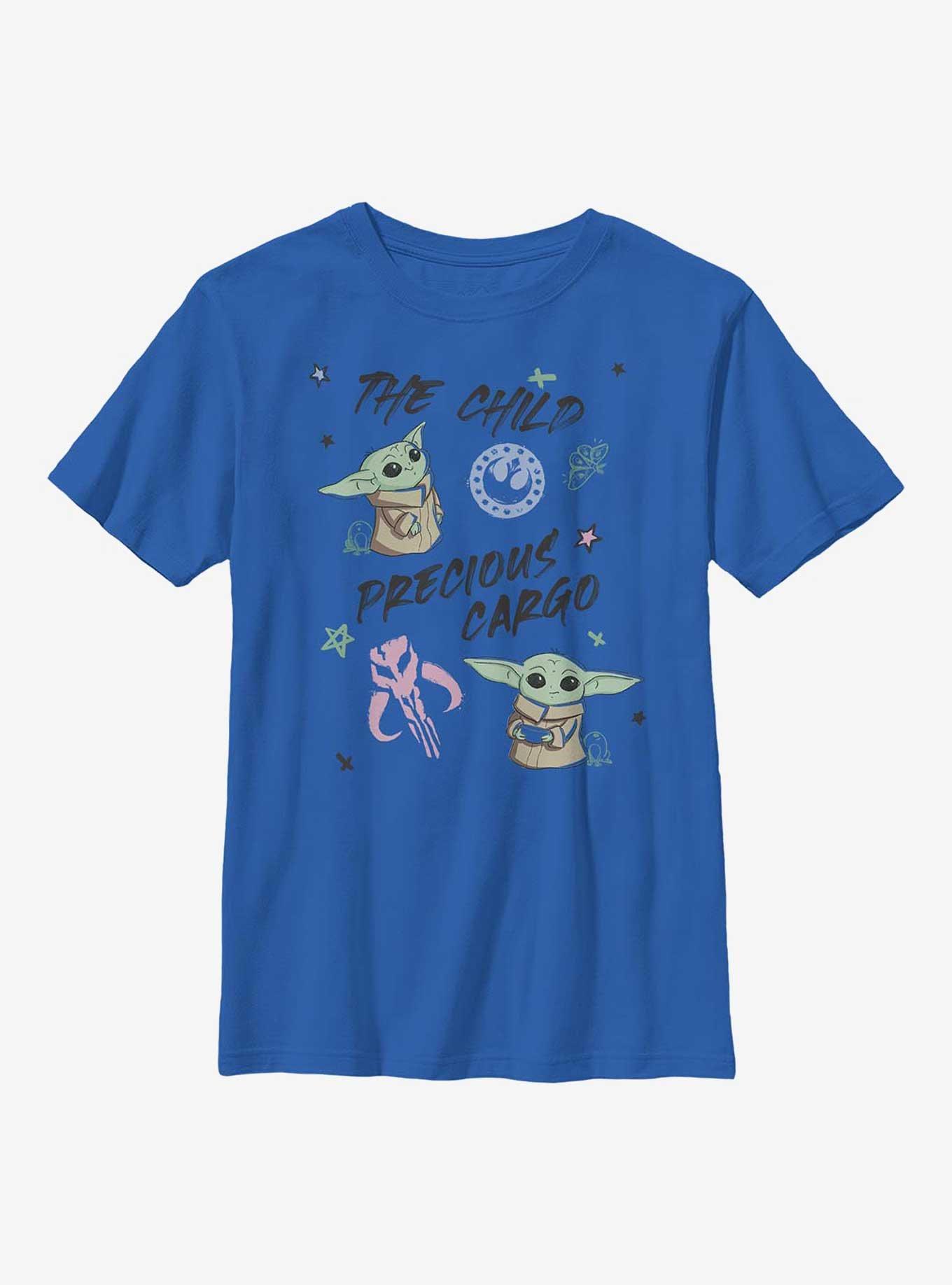 Star Wars The Mandalorian Sketchy Child Youth T-Shirt, , hi-res