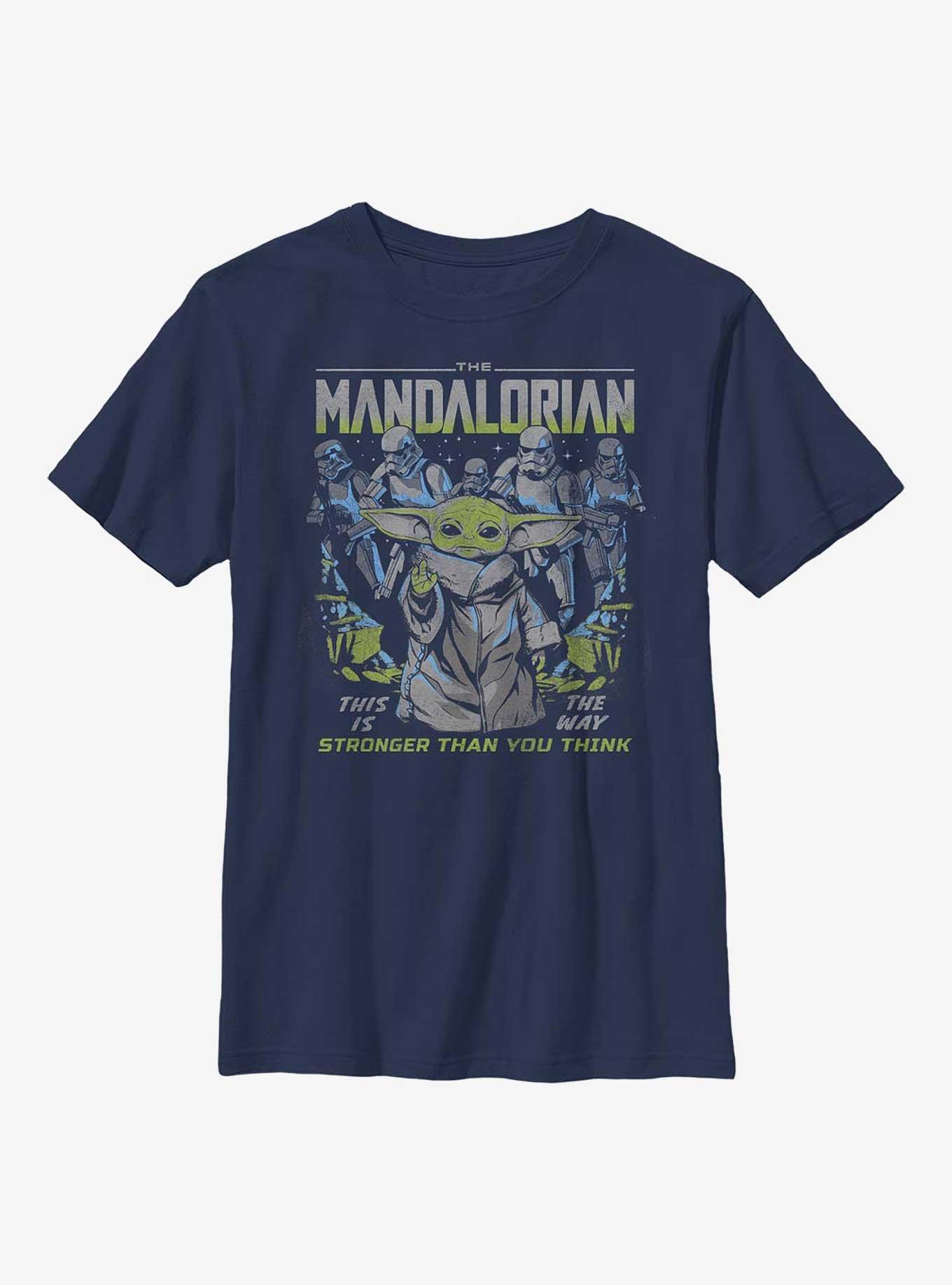 Star Wars The Mandalorian Storm Child Youth T-Shirt, NAVY, hi-res