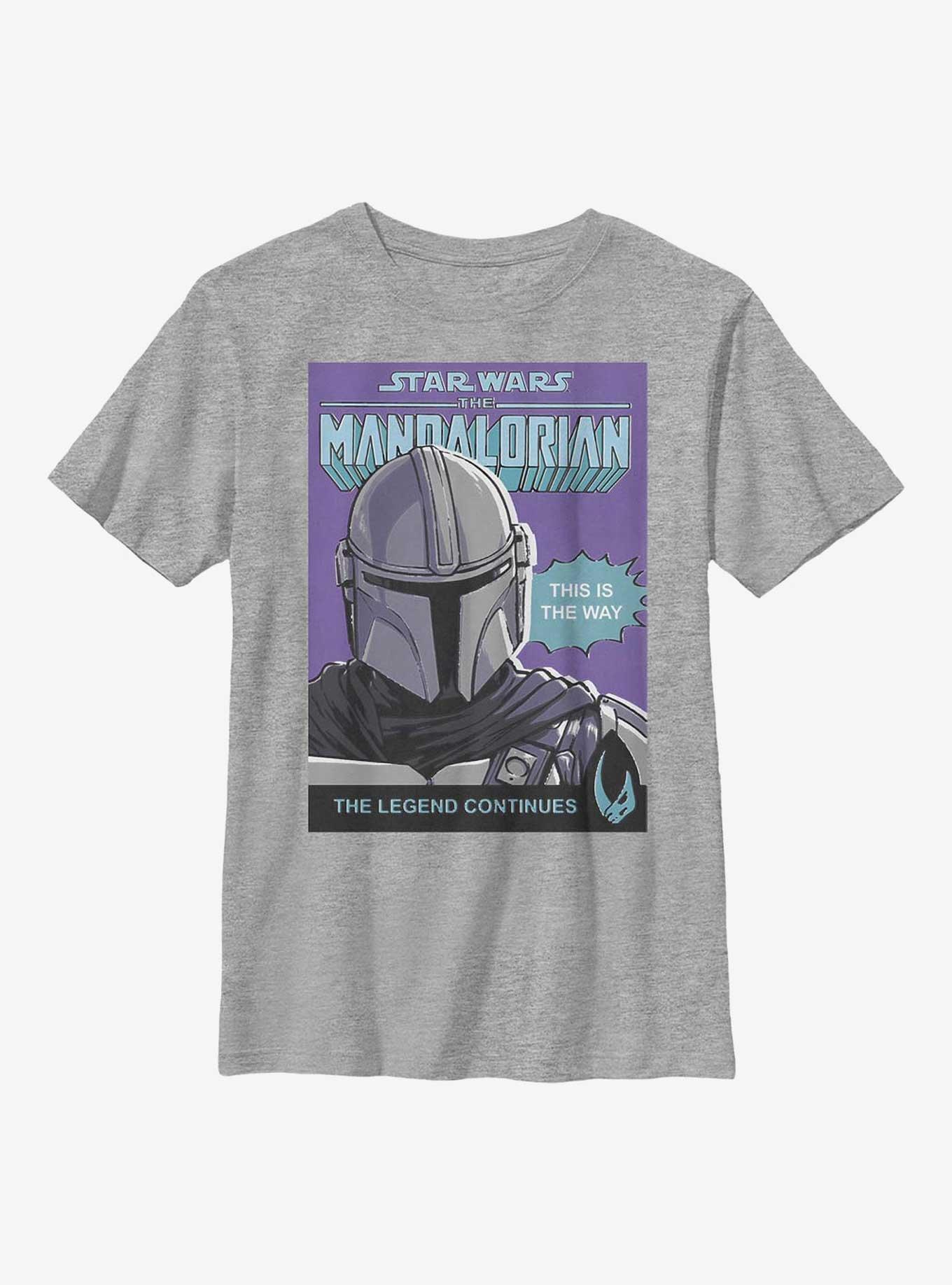 Star Wars The Mandalorian This Is The Way Poster Youth T-Shirt, ATH HTR, hi-res