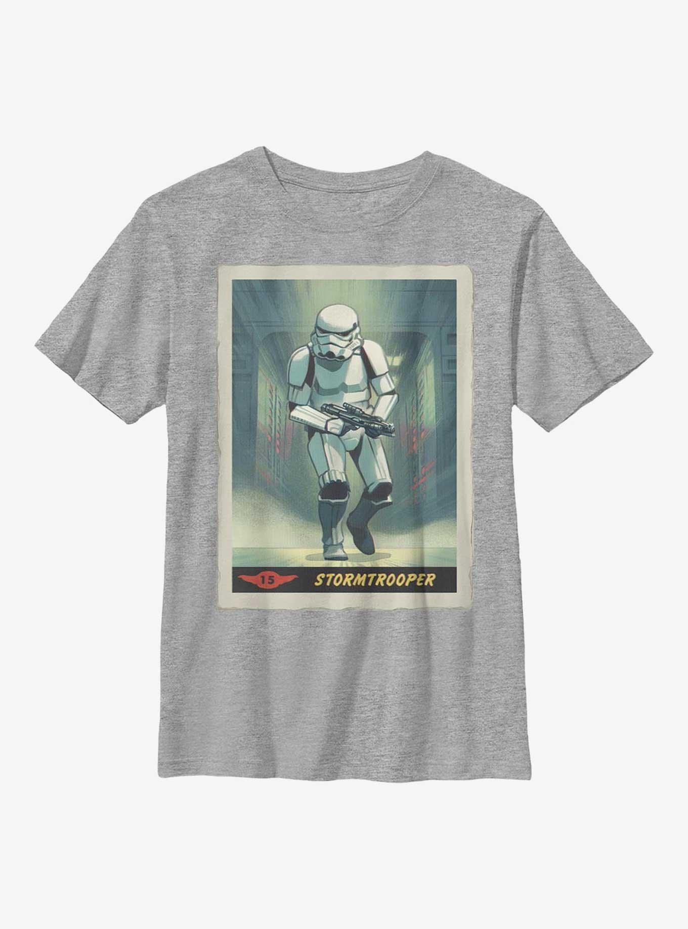 Star Wars The Mandalorian Stormtrooper Running Poster Youth T-Shirt, ATH HTR, hi-res