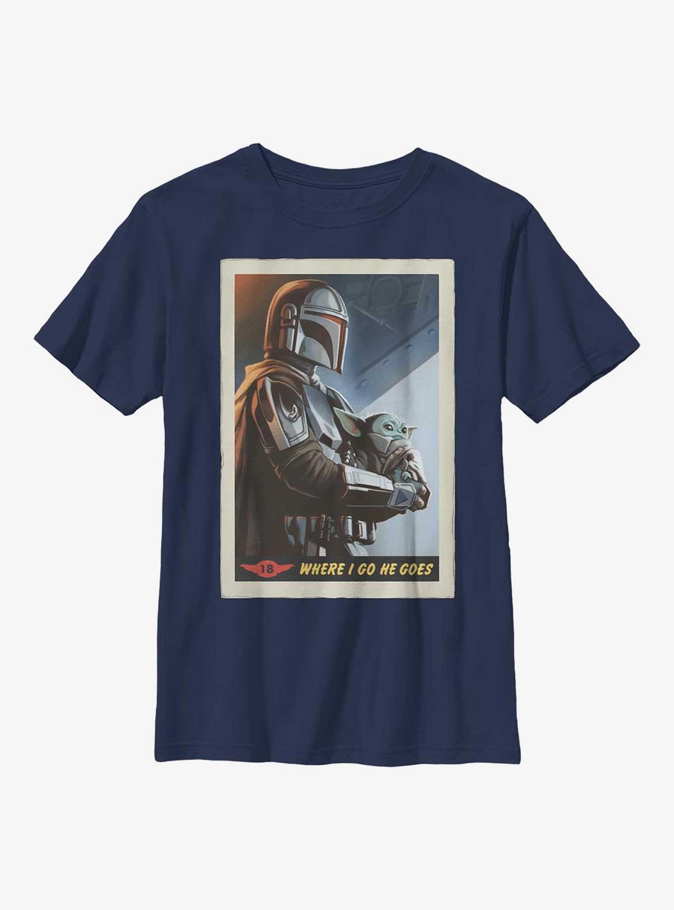 Star Wars The Mandalorian Where He Goes Youth T-Shirt, NAVY, hi-res
