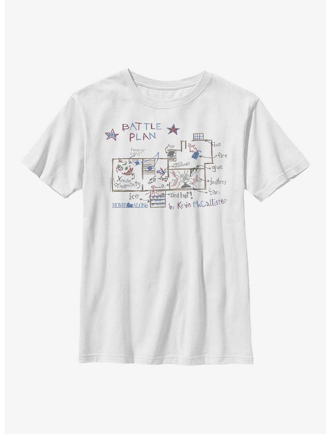 Home Alone Kevin's Plan Youth T-Shirt, WHITE, hi-res
