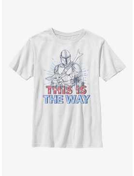 Star Wars The Mandalorian Americana Buddies Youth T-Shirt, , hi-res