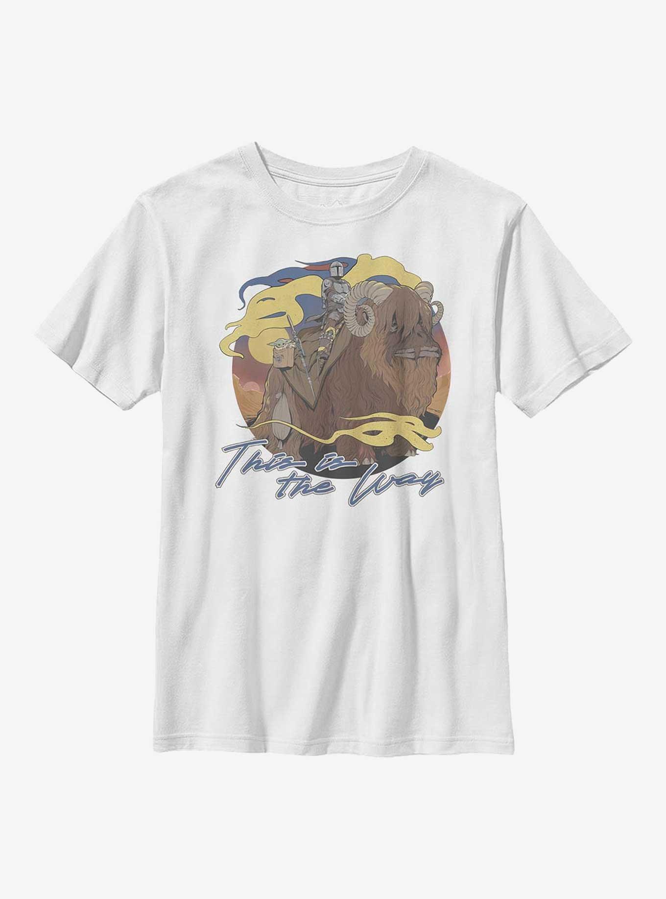 Star Wars The Mandalorian Bantha Race Youth T-Shirt, WHITE, hi-res