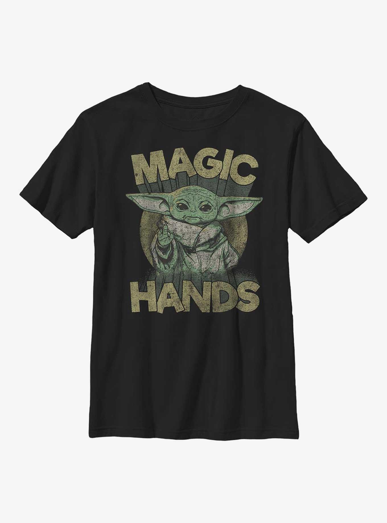 Star Wars The Mandalorian Magic Hands Youth T-Shirt, BLACK, hi-res