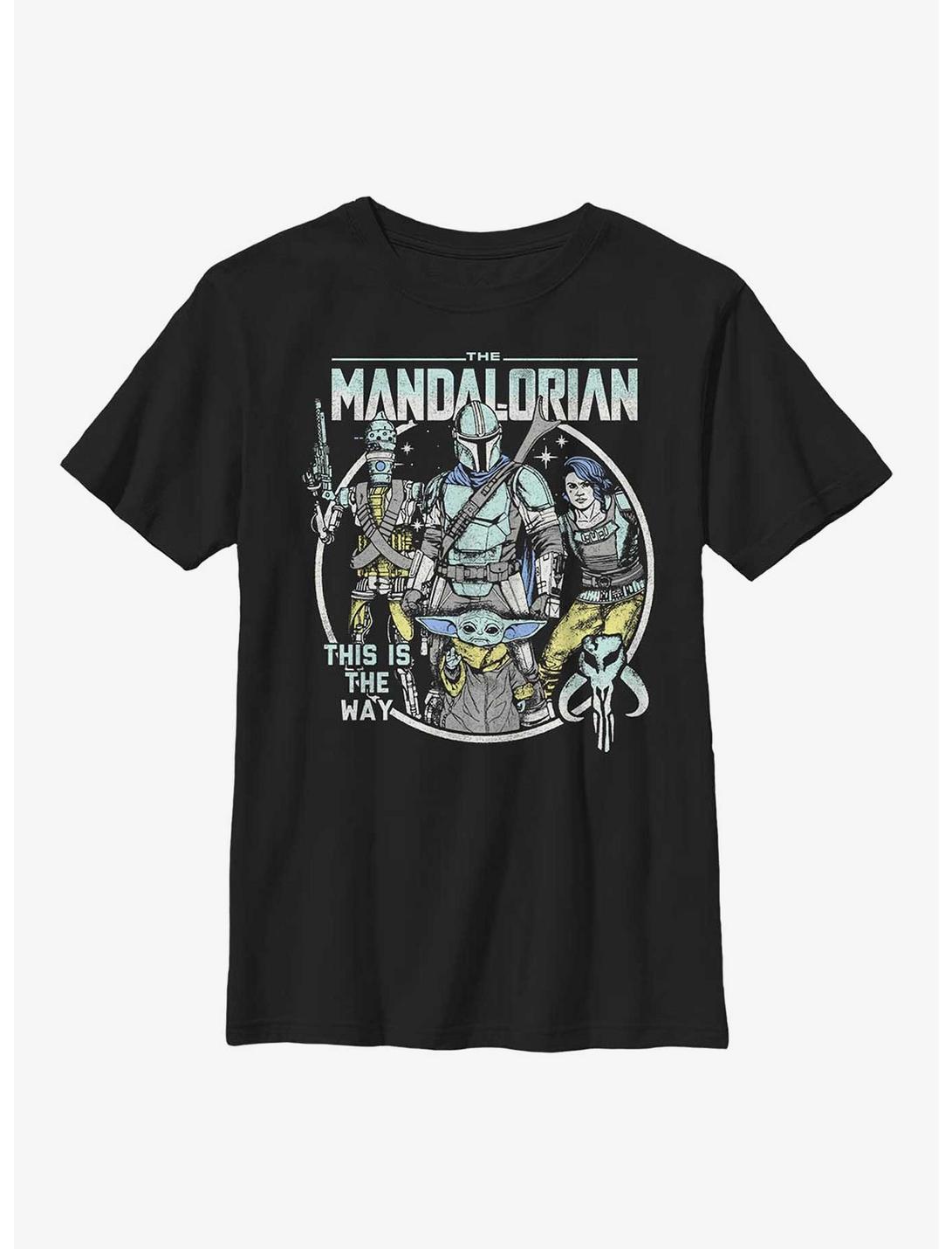 Star Wars The Mandalorian Mando Crew Pop Youth T-Shirt, BLACK, hi-res