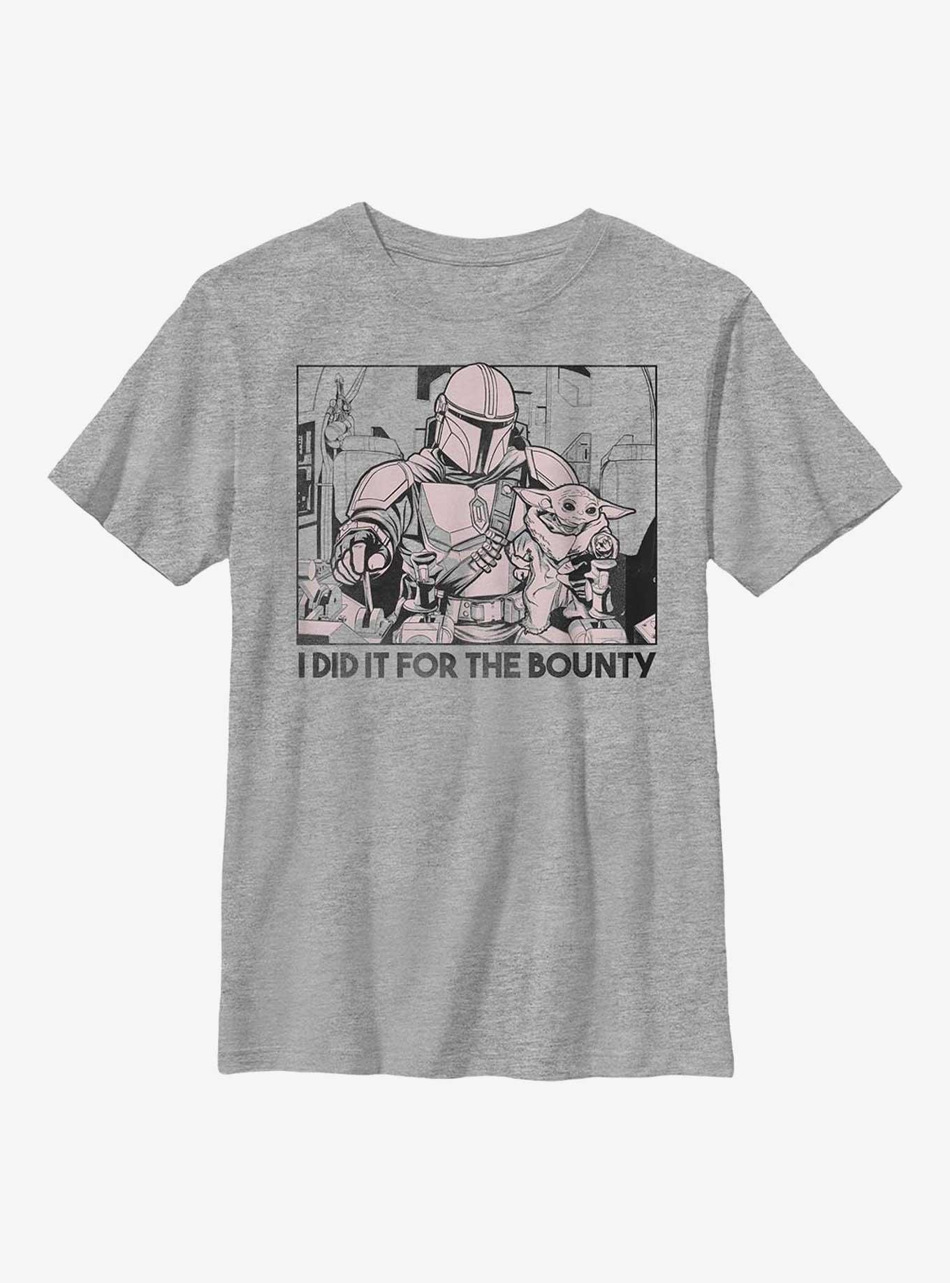 Star Wars The Mandalorian Mando Logo Youth T-Shirt, ATH HTR, hi-res