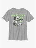 Star Wars The Mandalorian Mando Roundup Youth T-Shirt, ATH HTR, hi-res