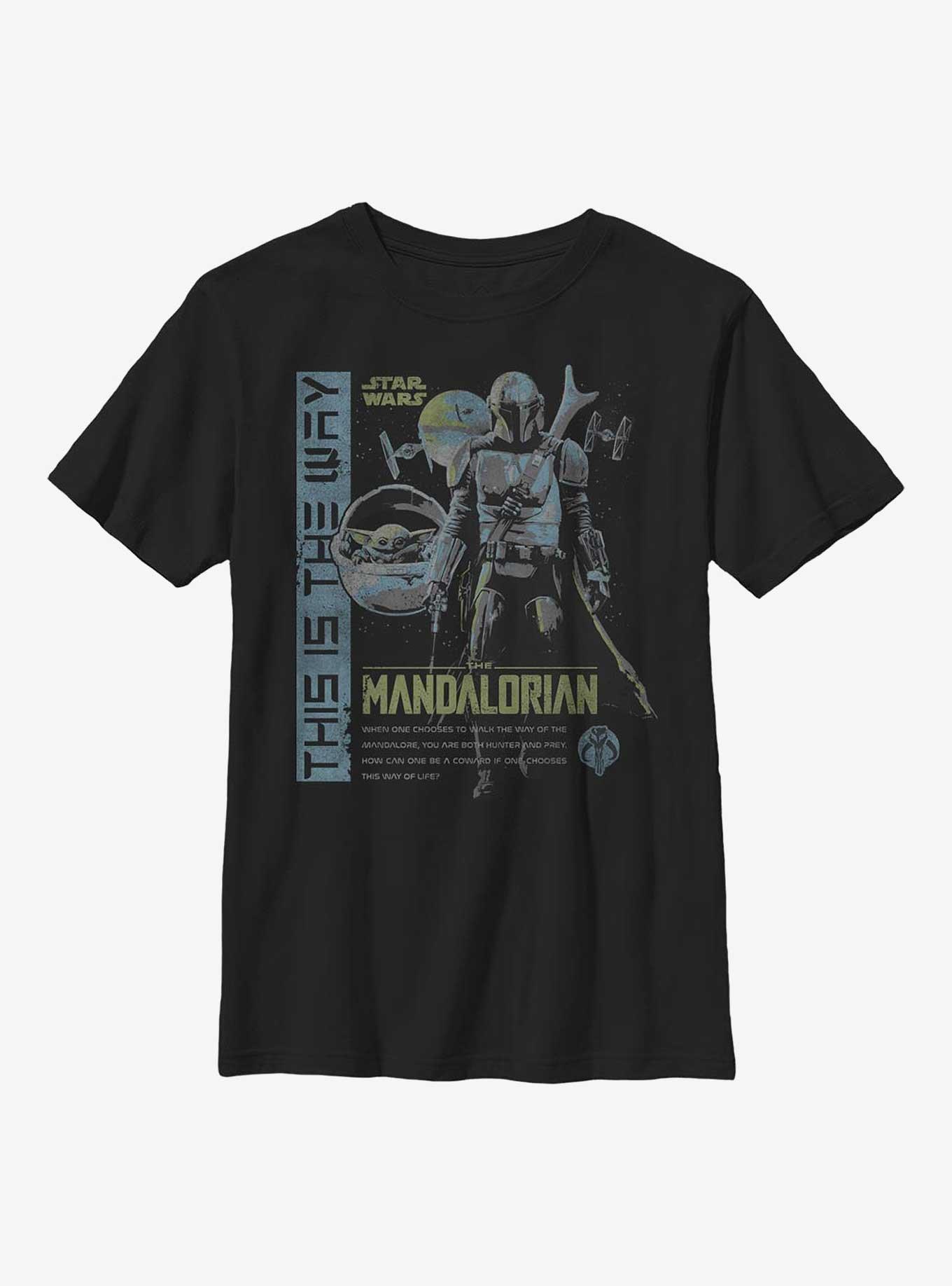 Star Wars The Mandalorian This Way Mando Youth T-Shirt, BLACK, hi-res