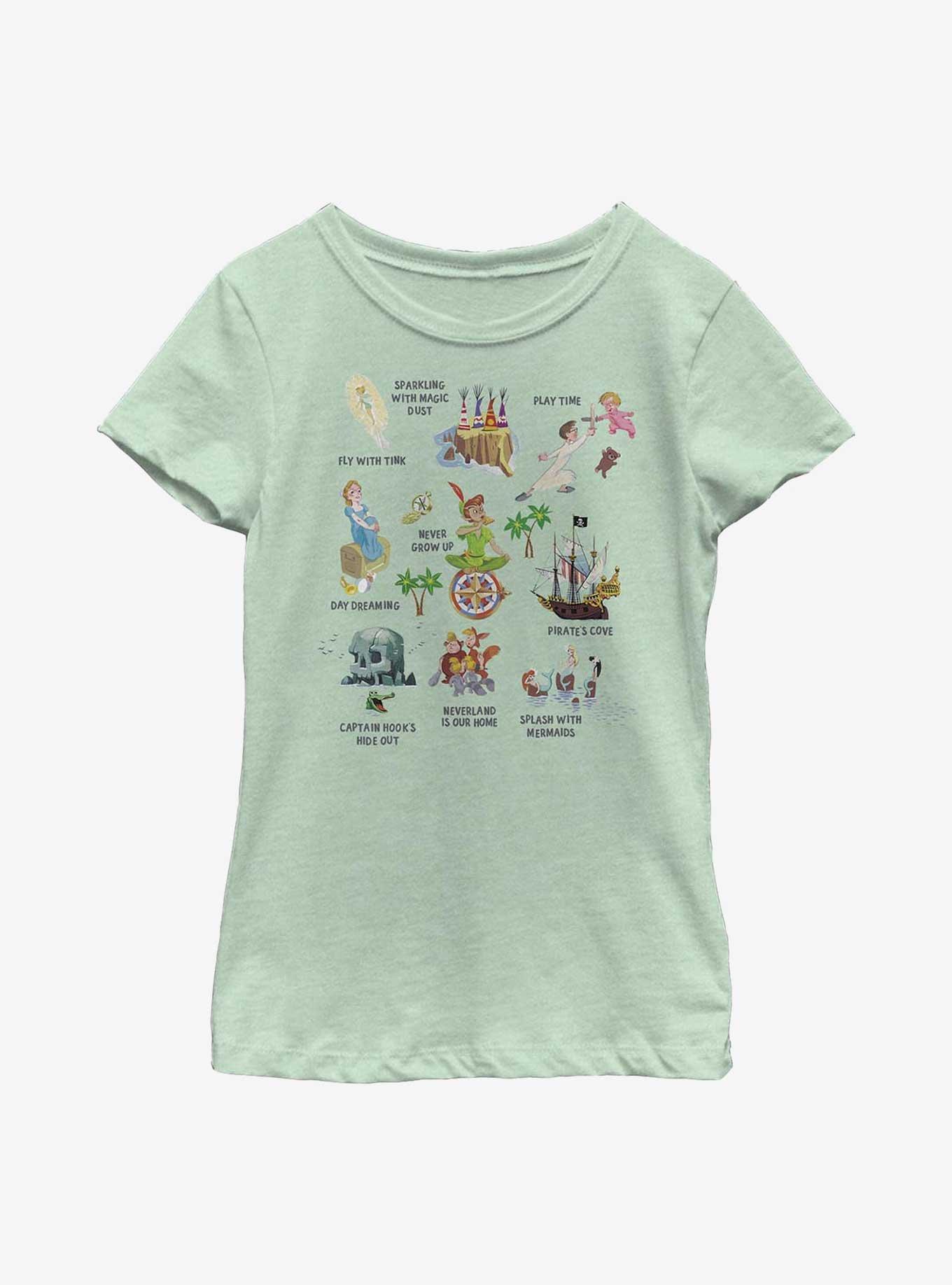 Disney Peter Pan Cute Elements Youth Girls T-Shirt, , hi-res