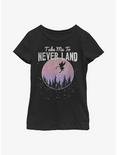 Disney Peter Pan Never Land Promise Youth Girls T-Shirt, BLACK, hi-res