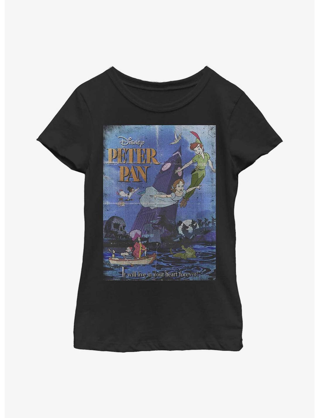 Disney Peter Pan Pan Poster Youth Girls T-Shirt, BLACK, hi-res