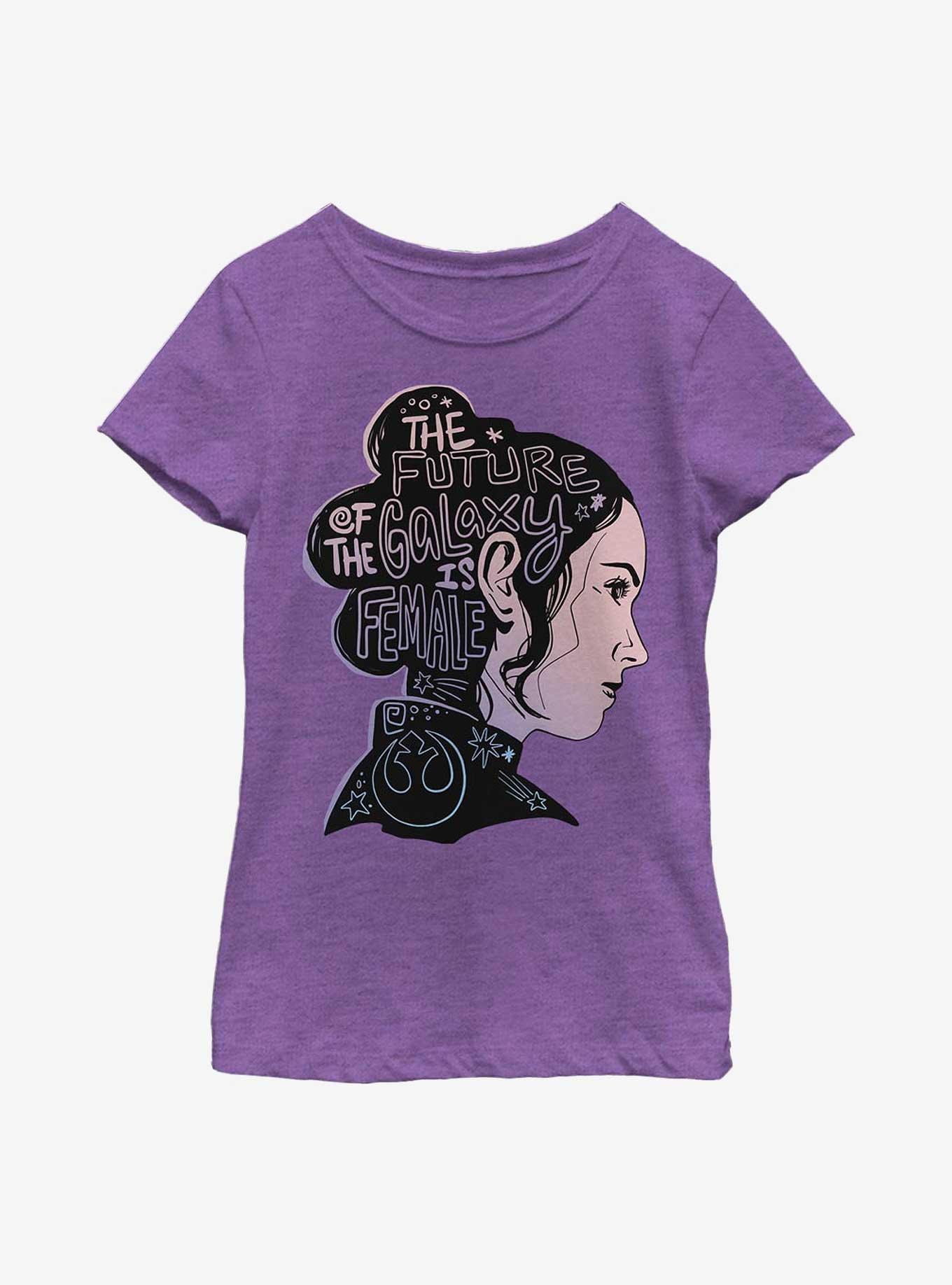 Star Wars Episode IX: The Rise Of Skywalker Female Future Silhouette Youth Girls T-Shirt, PURPLE BERRY, hi-res