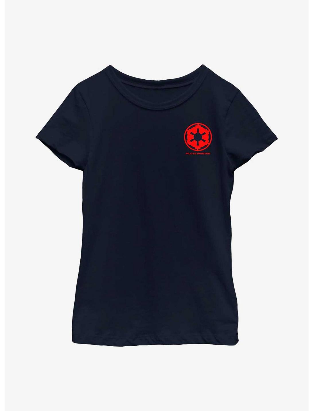 Star Wars Empire Logo Youth Girls T-Shirt, NAVY, hi-res