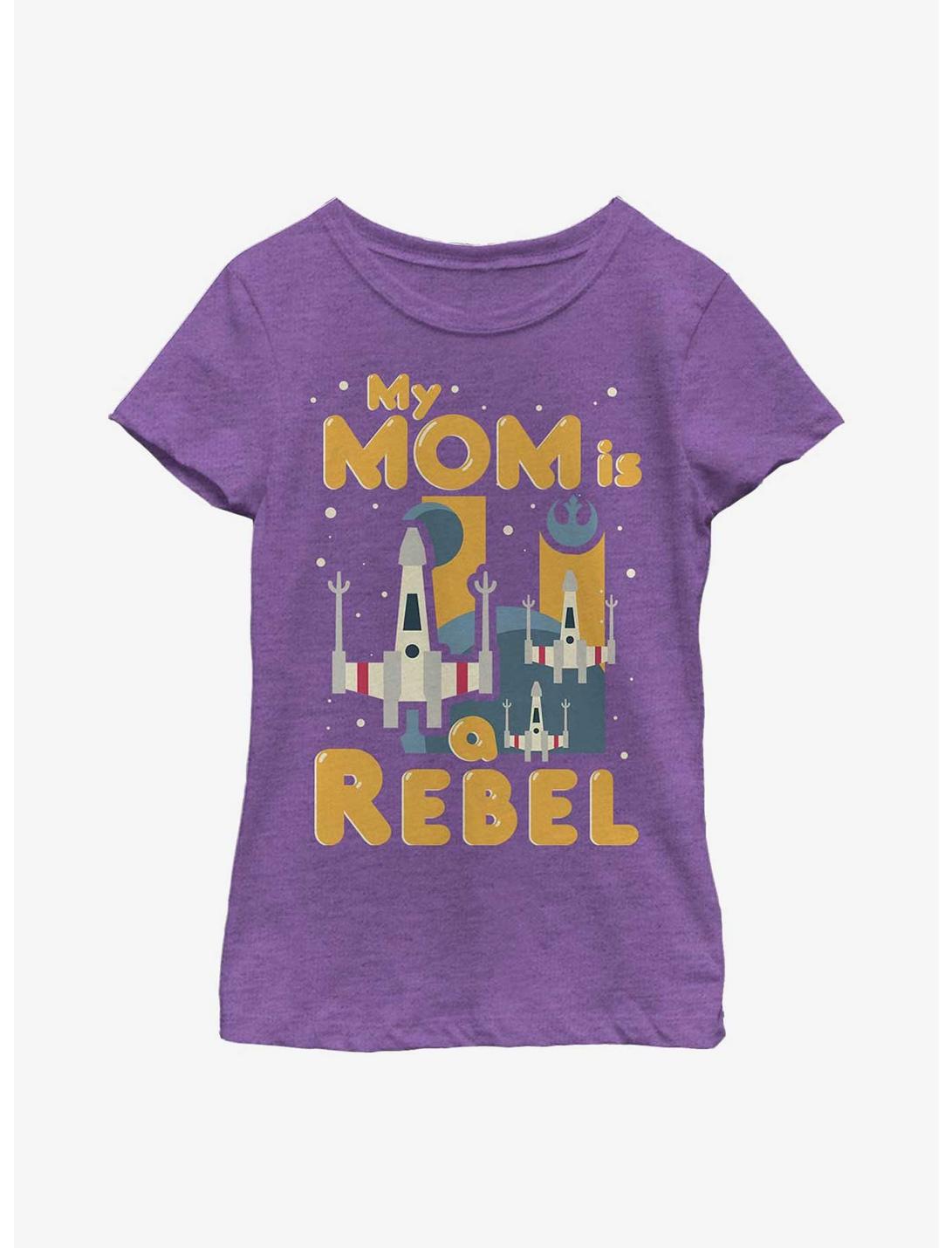 Star Wars Rebel Mom Youth Girls T-Shirt, PURPLE BERRY, hi-res