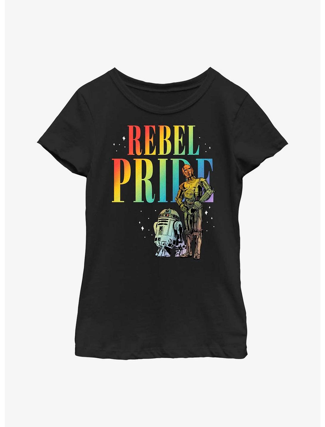 Star Wars Rebel Pride Youth Girls T-Shirt, BLACK, hi-res