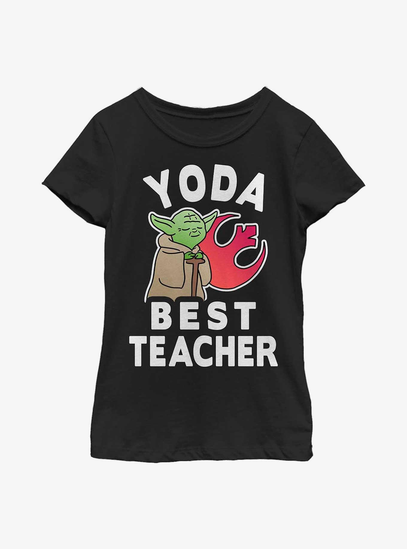 Star Wars Yoda Teacher Youth Girls T-Shirt, BLACK, hi-res