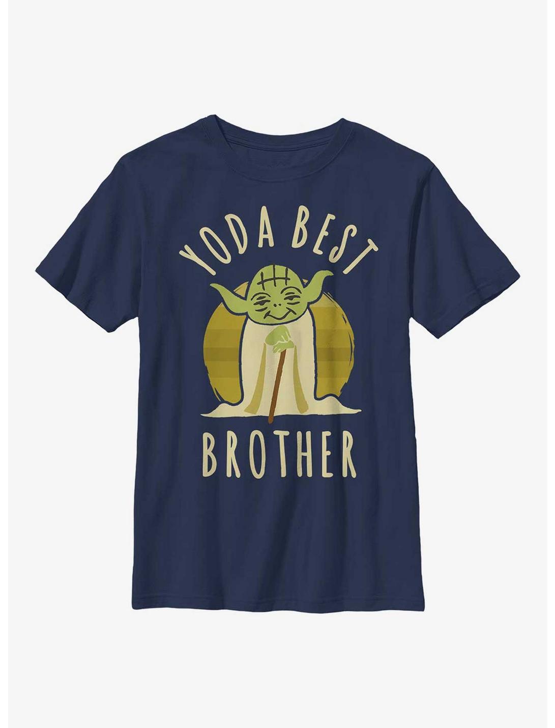 Star Wars Best Brother Yoda Says Youth T-Shirt, NAVY, hi-res