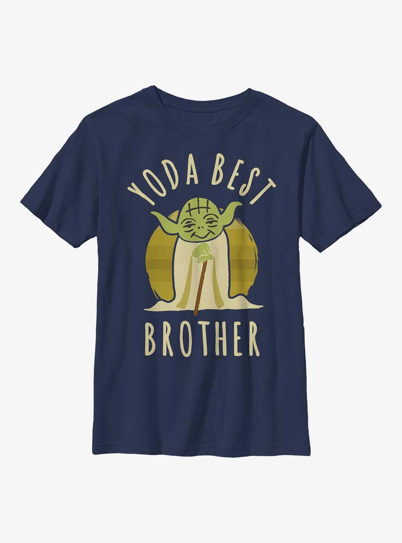 Star Wars Best Brother Yoda Says Youth T-Shirt, NAVY, hi-res