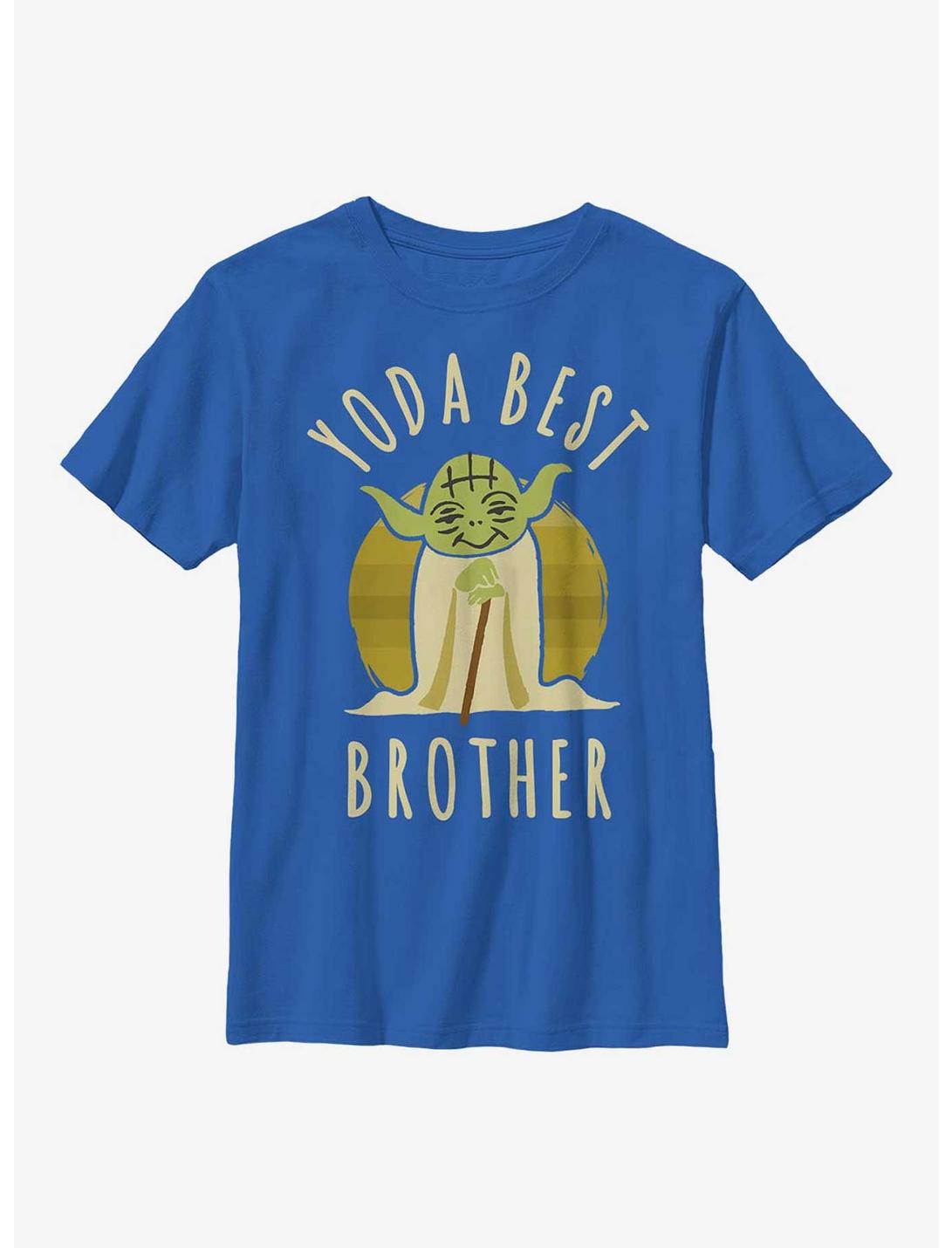 Star Wars Best Brother Yoda Says Youth T-Shirt, ROYAL, hi-res