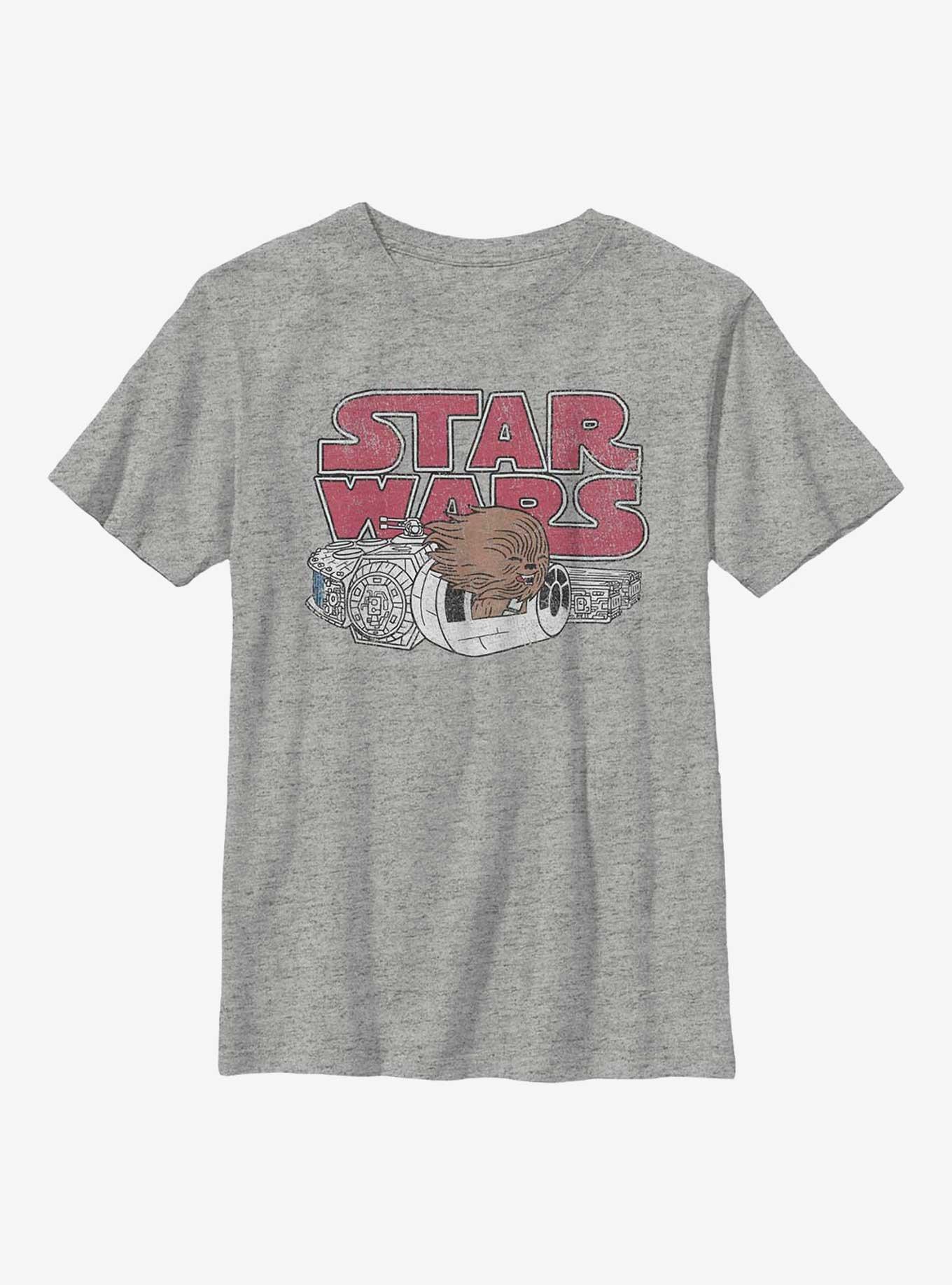 Star Wars Chewie Window Youth T-Shirt, ATH HTR, hi-res