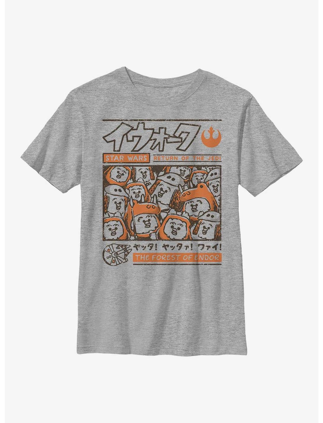 Star Wars Ewok Manga Youth T-Shirt, ATH HTR, hi-res