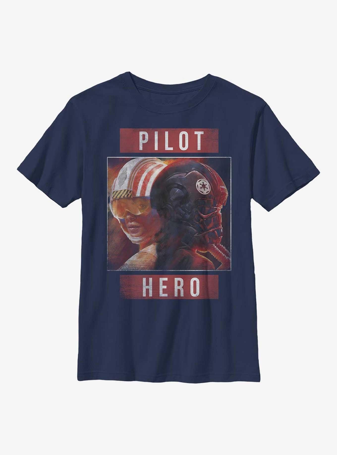 Star Wars Pilot Hero Youth T-Shirt, NAVY, hi-res