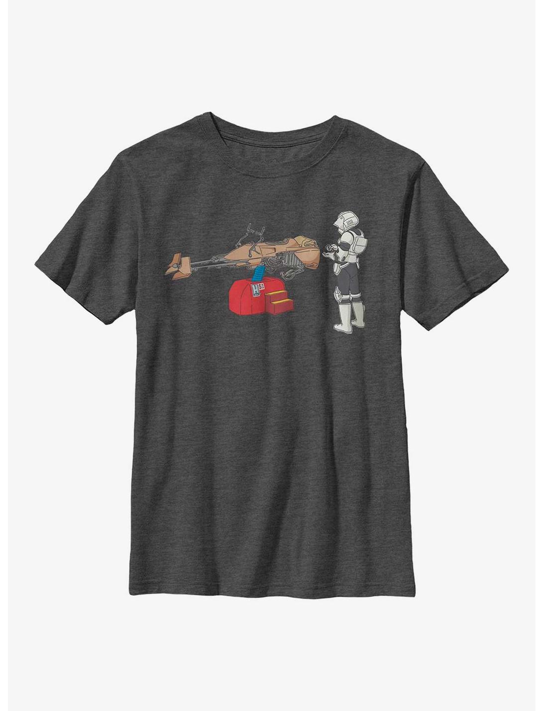 Star Wars Trooper Ride Youth T-Shirt, CHAR HTR, hi-res