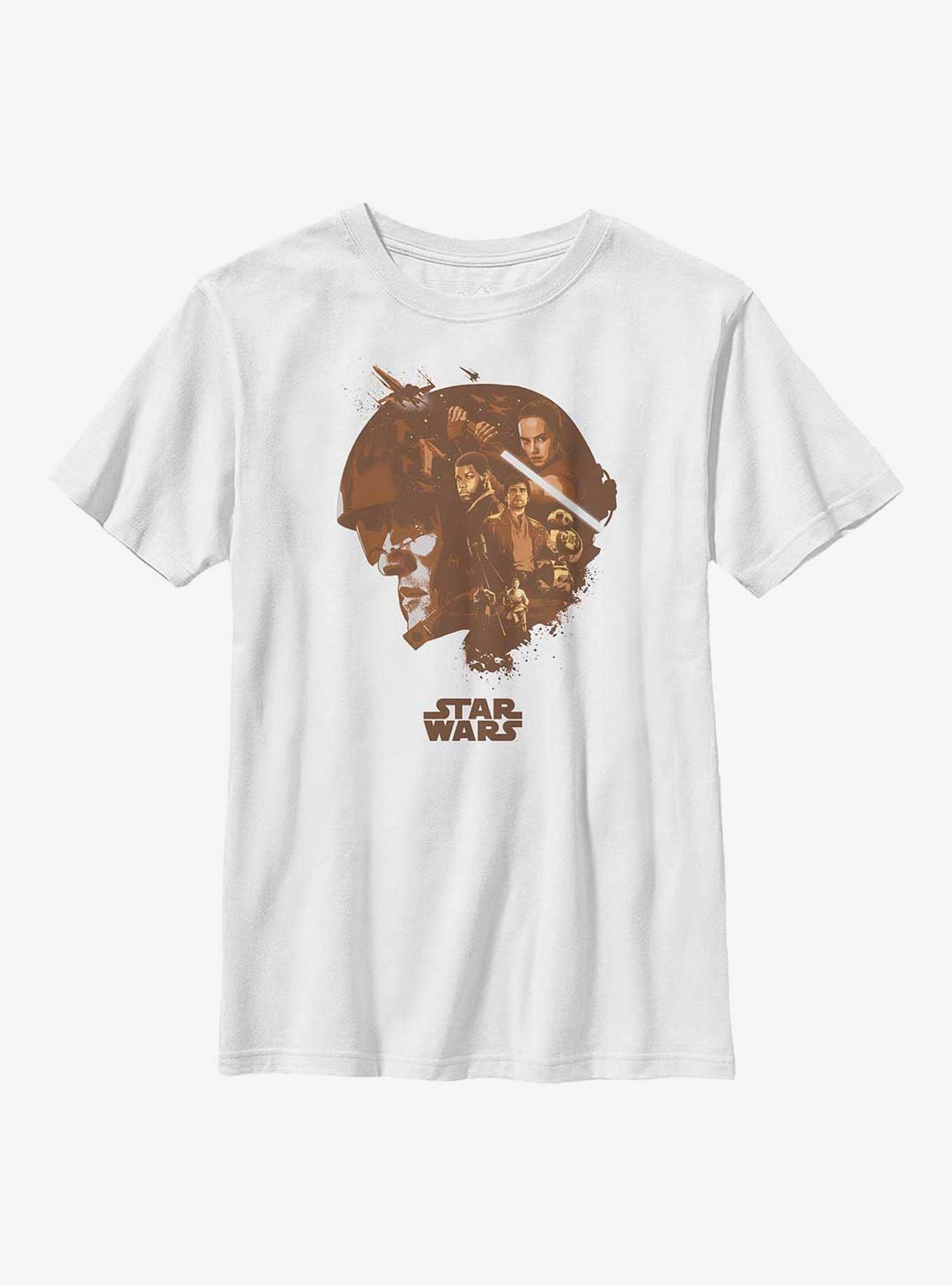 Star Wars Episode VII: The Force Awakens Poe Head Fill Youth T-Shirt, WHITE, hi-res