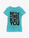 Star Wars Episode VIII: The Last Jedi Porgs Be With Us All Youth Girls T-Shirt, TAHI BLUE, hi-res