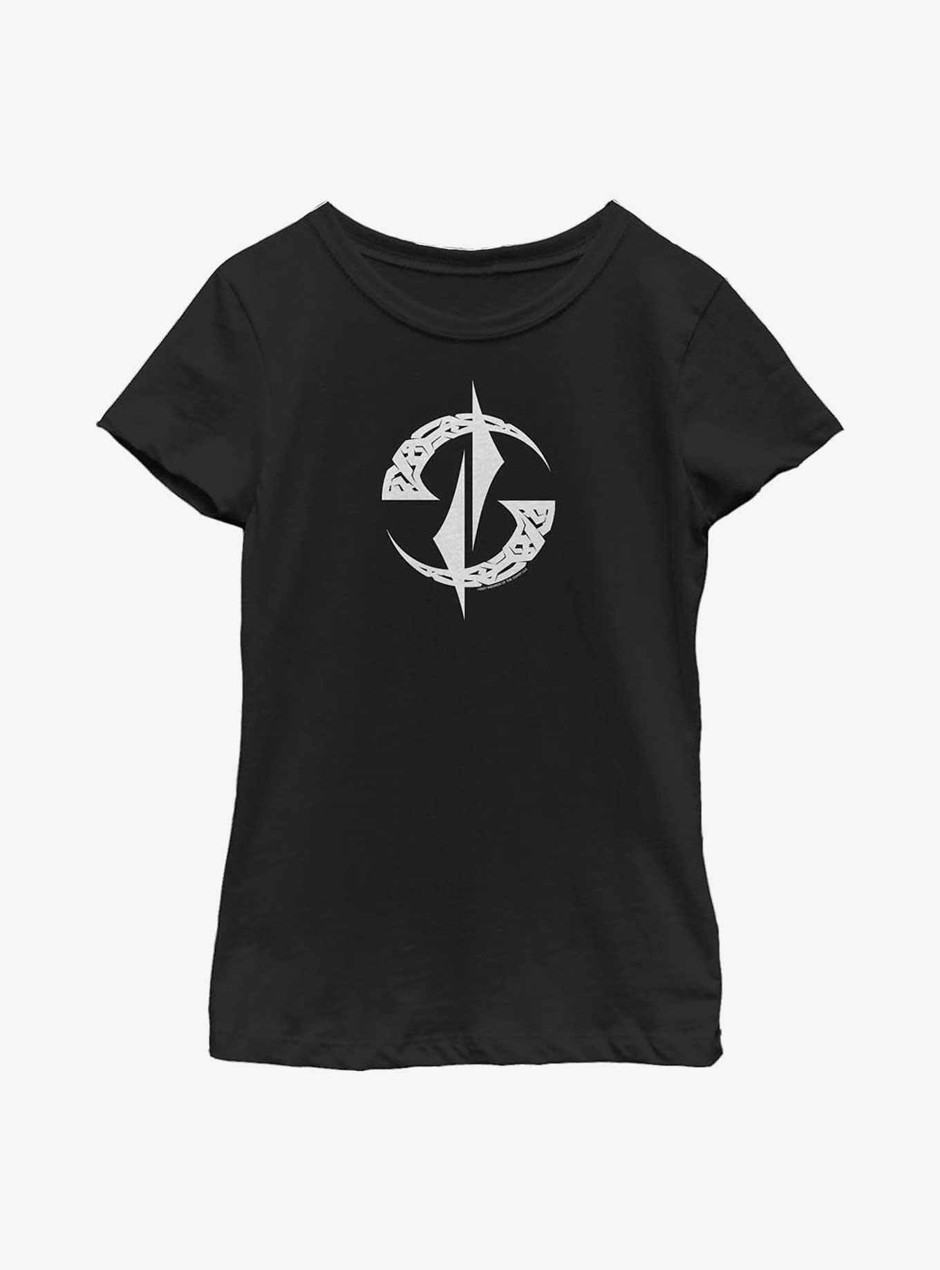 Magic: The Gathering Kaya Knotwork Symbol Youth Girls T-Shirt, BLACK, hi-res