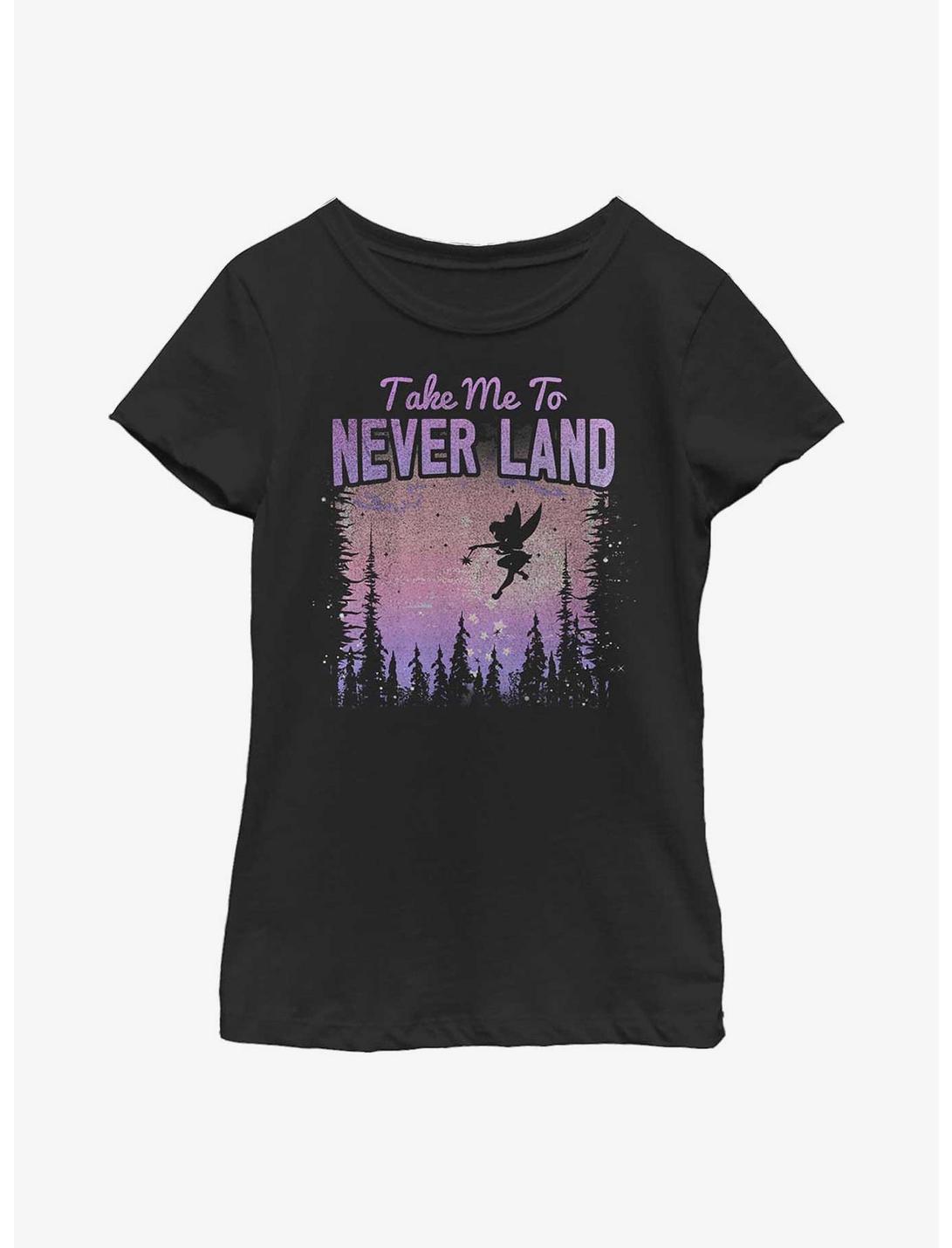 Disney Peter Pan Neverland Vintage Youth Girls T-Shirt, BLACK, hi-res