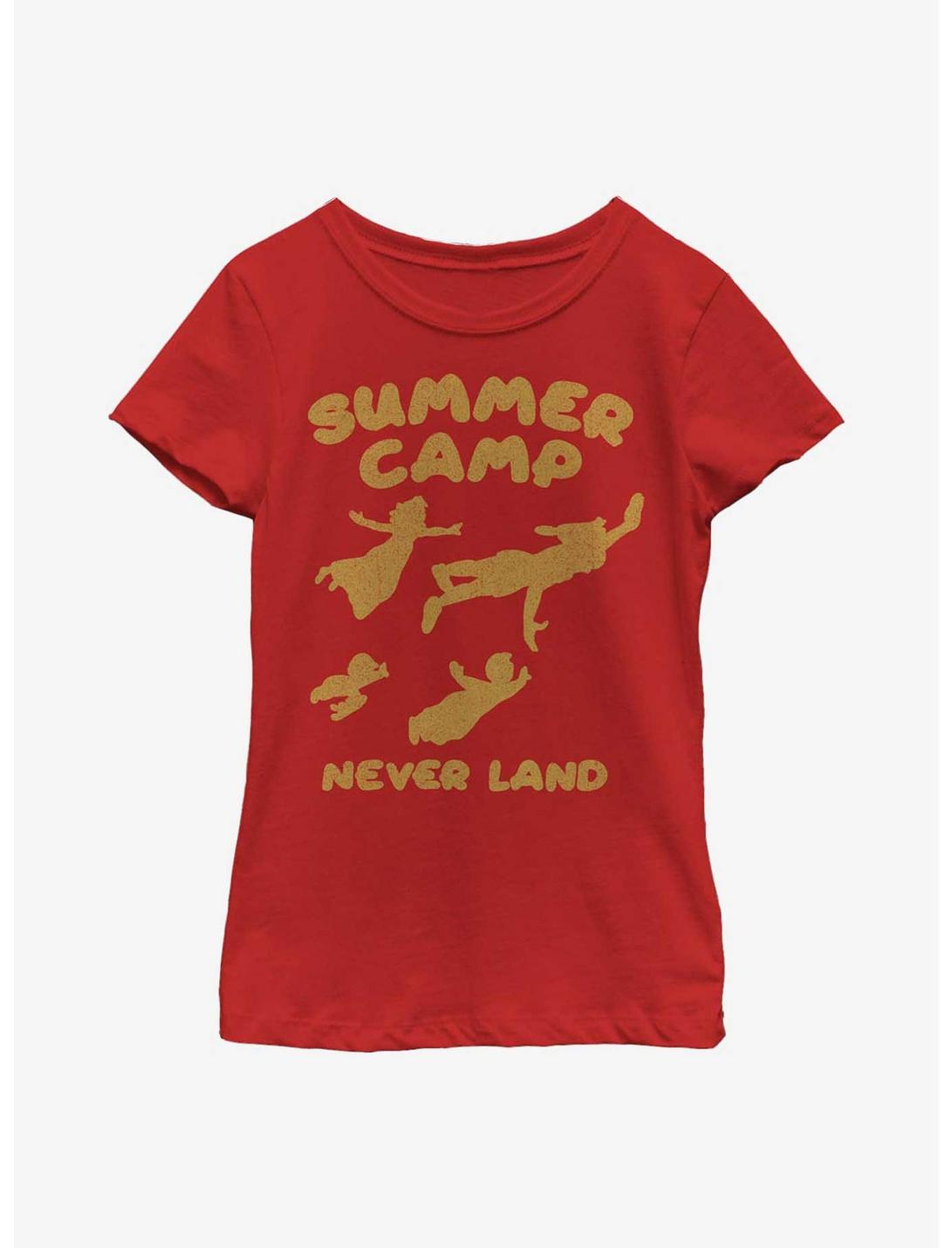 Disney Peter Pan Summer Camp Neverland Youth Girls T-Shirt, RED, hi-res