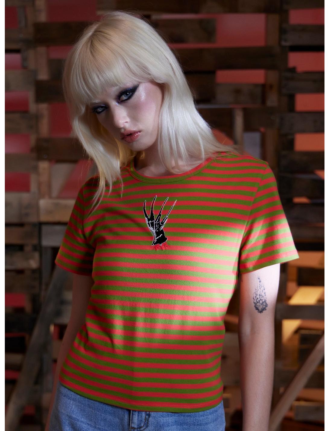 A Nightmare On Elm Street Stripe Claw Girls Baby T-Shirt, MULTI, hi-res