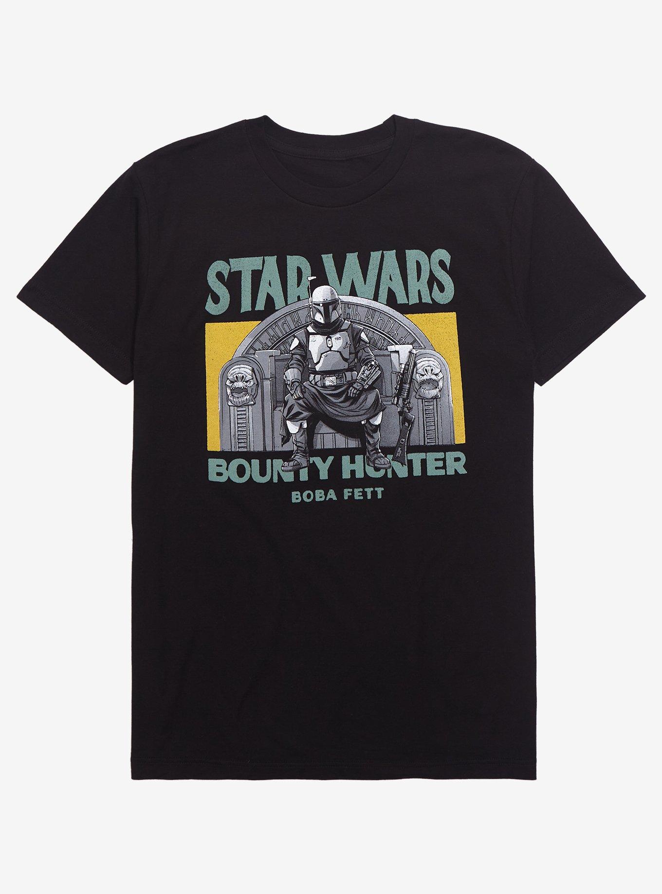 Star Wars The Book of Boba Fett Bounty Hunter Throne T-Shirt - BoxLunch Exclusive, BLACK, hi-res