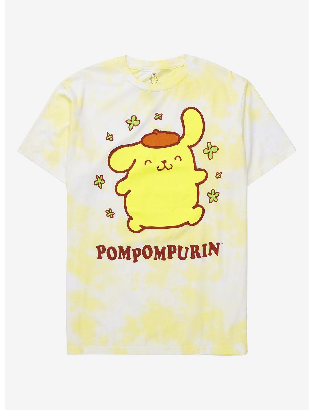 Sanrio Pompompurin Floral Tie-Dye T-Shirt - BoxLunch Exclusive, TIE DYE, hi-res