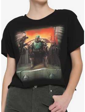 Star Wars The Book Of Boba Fett Throne Girls Crop T-Shirt, , hi-res