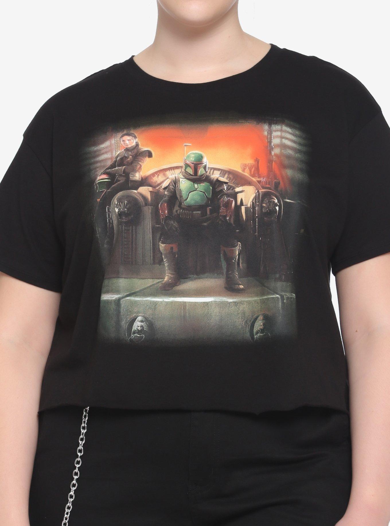 Star Wars The Book Of Boba Fett Throne Girls Crop T-Shirt Plus Size, MULTI, hi-res