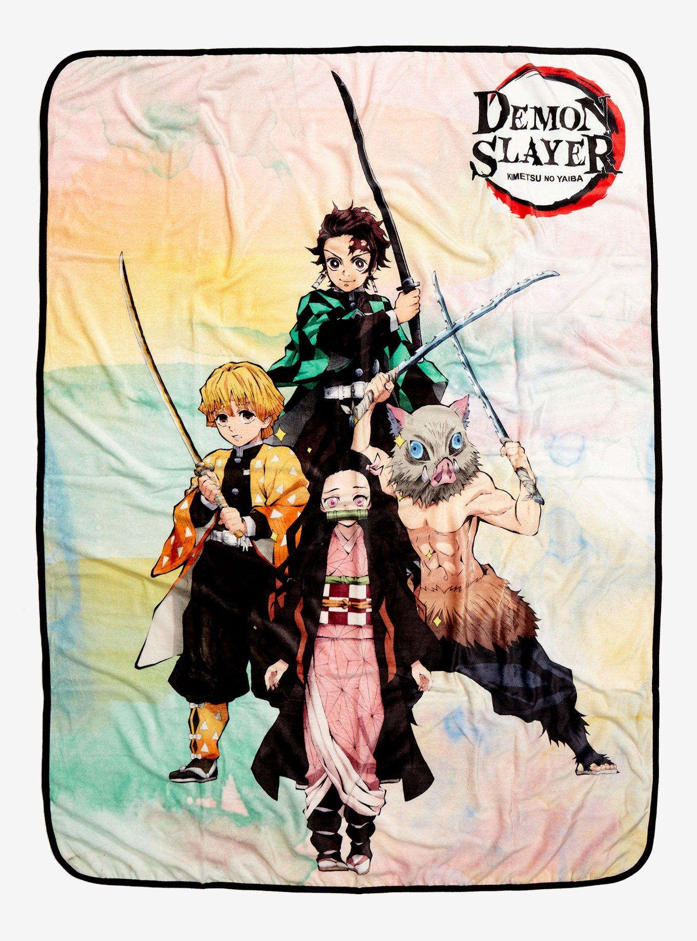 Demon Slayer: Kimetsu no Yaiba Characters Watercolor Throw, , hi-res