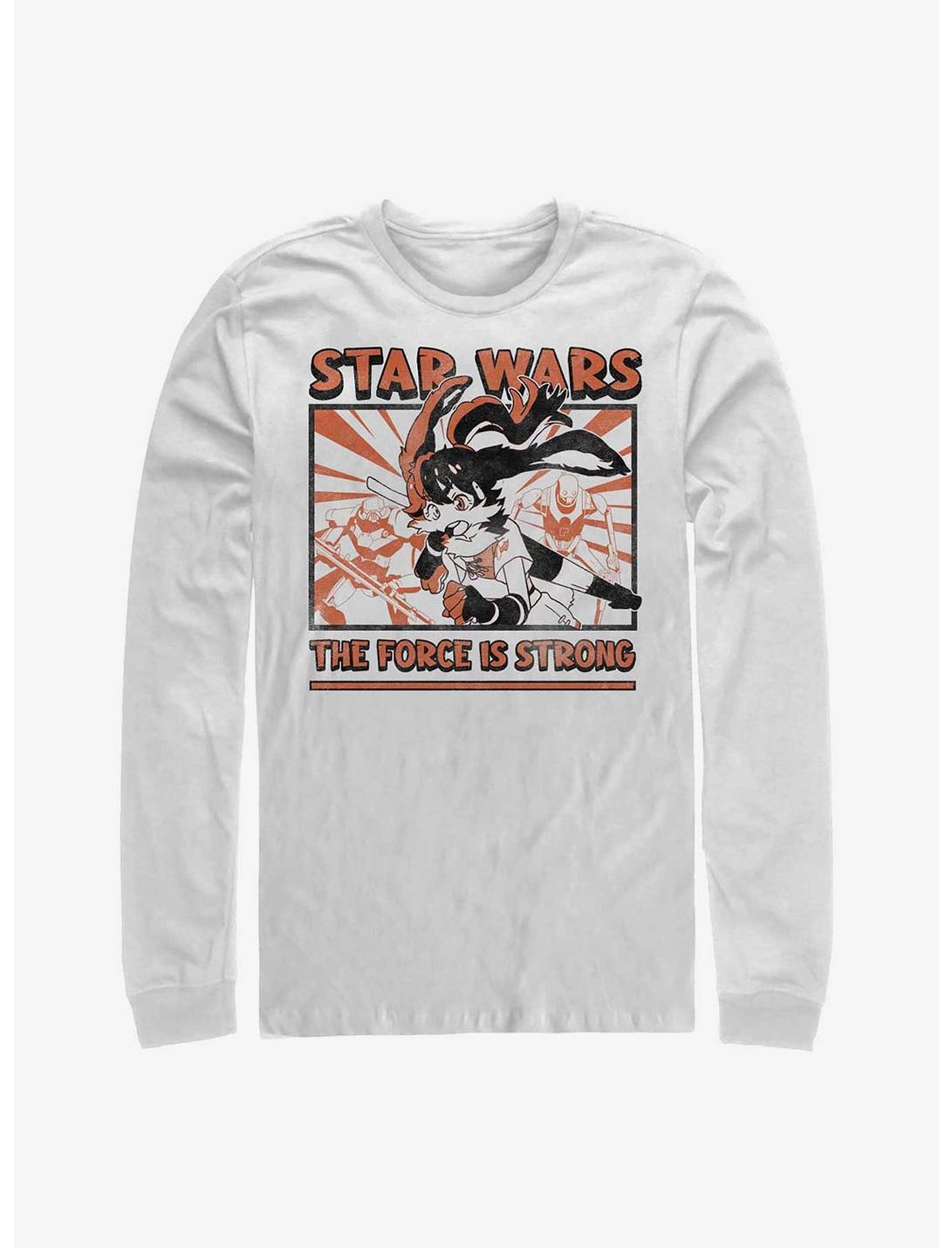 Star Wars: Visions Strong Force Characters Long-Sleeve T-Shirt, WHITE, hi-res