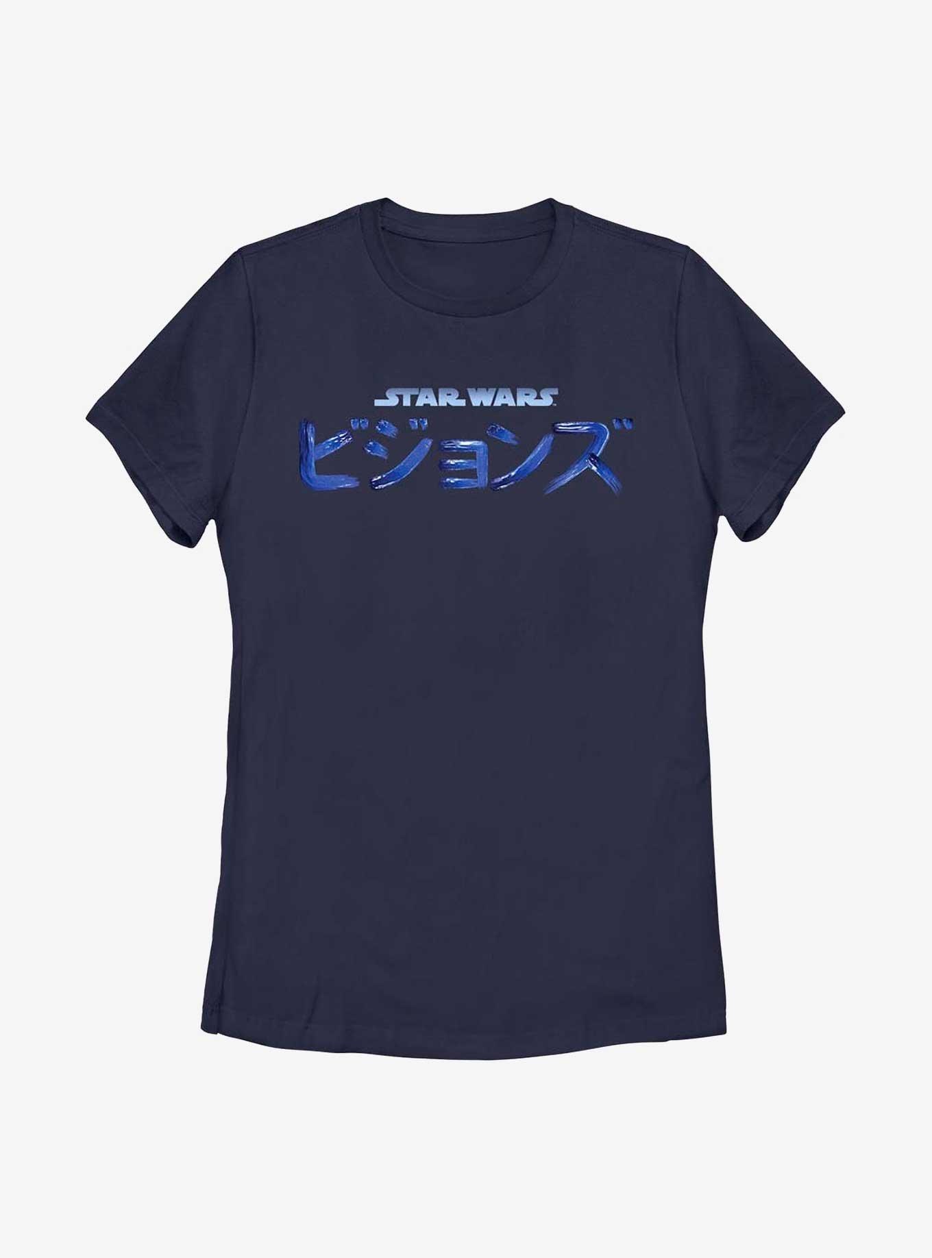 Star Wars: Visions Logo Combined Womens T-Shirt, NAVY, hi-res