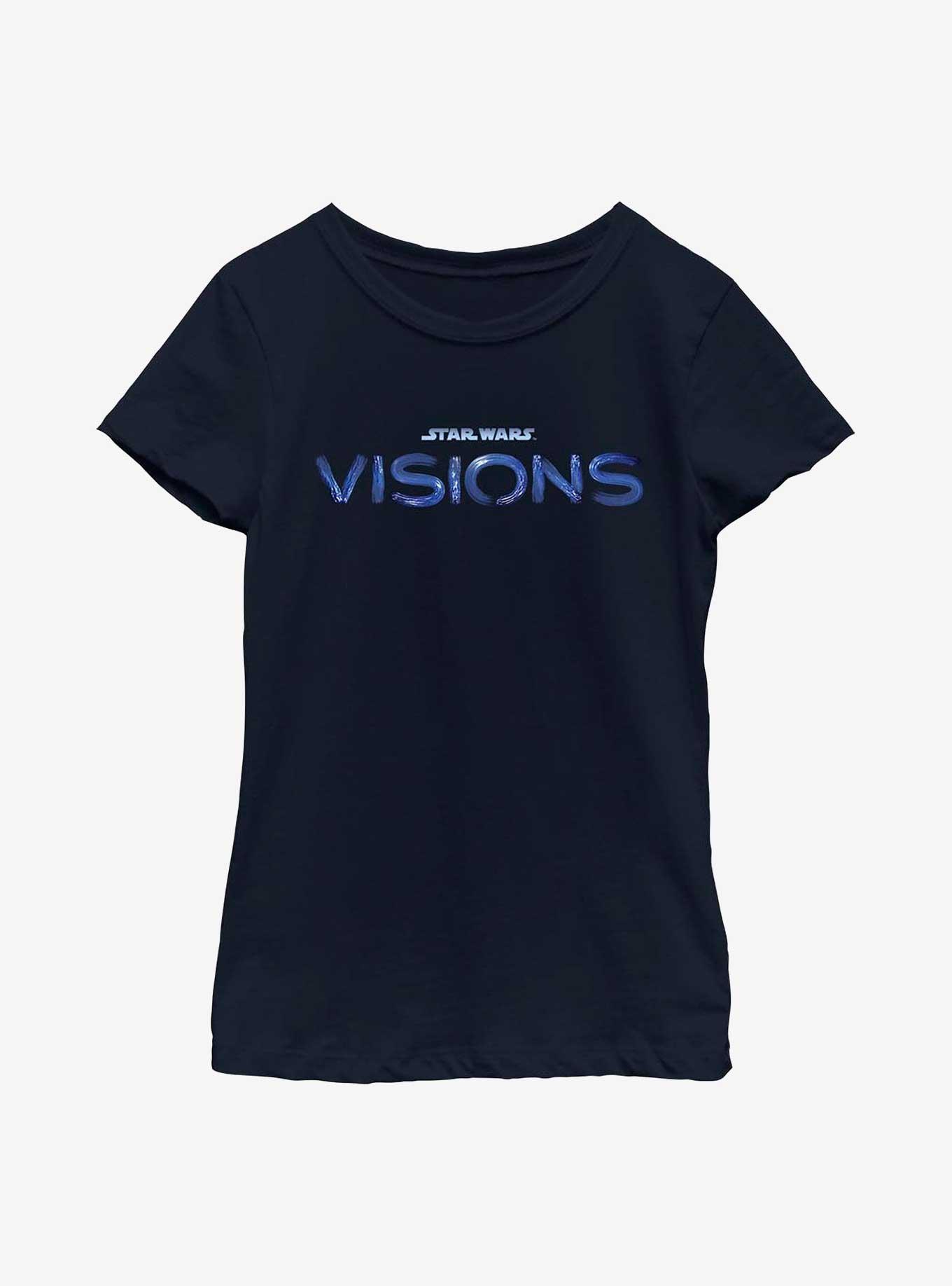 Star Wars: Visions Blue Logo Youth Girls T-Shirt, , hi-res