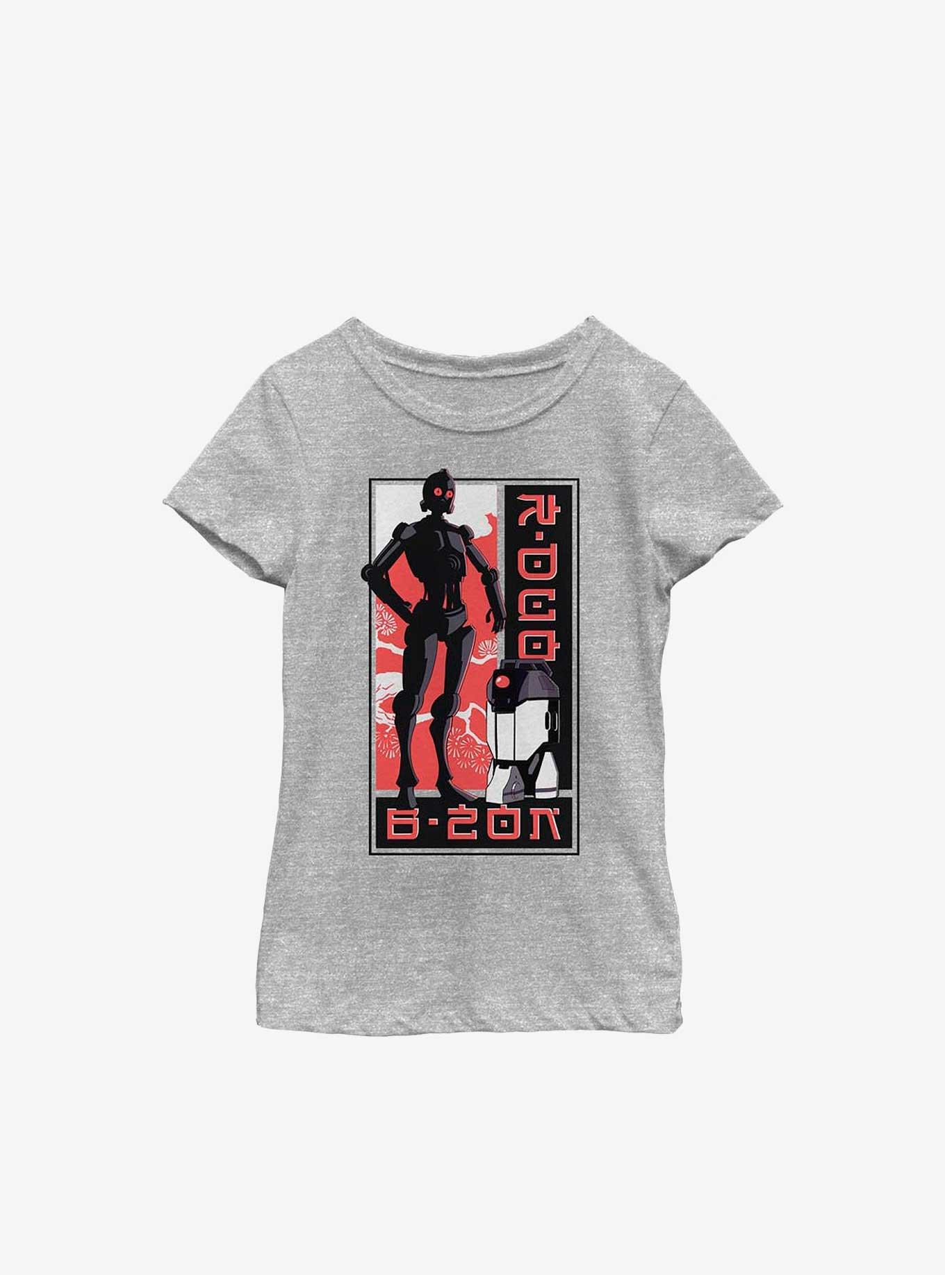 Star Wars: Visions Droids Anime Youth Girls T-Shirt, ATH HTR, hi-res