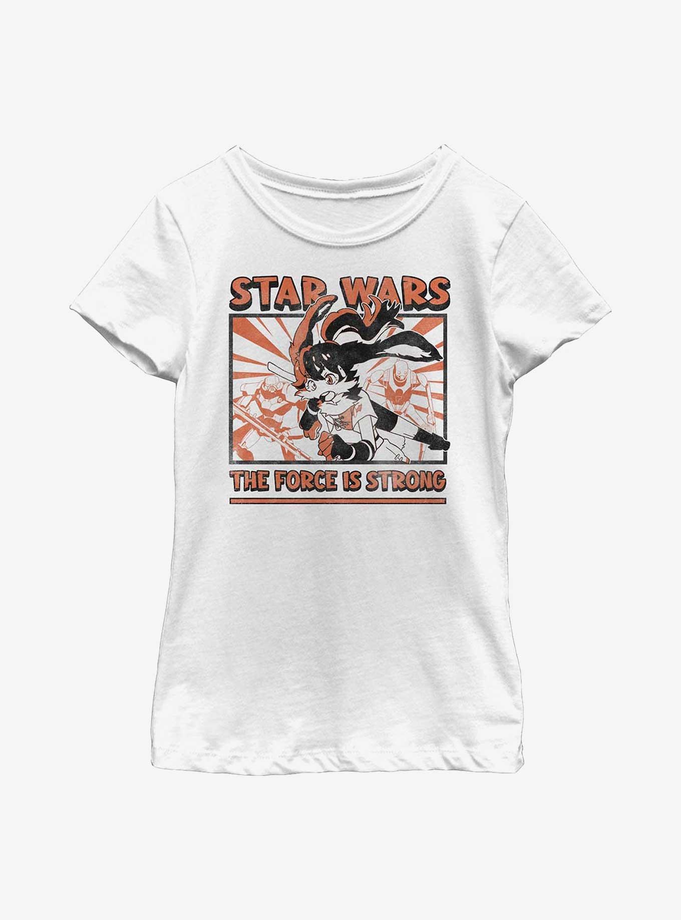 Star Wars: Visions Strong Force Characters Youth Girls T-Shirt, WHITE, hi-res