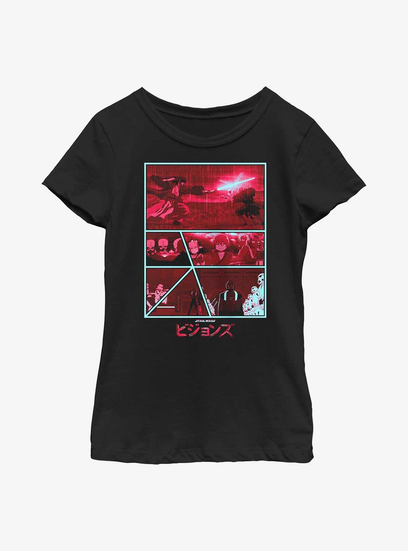 Star Wars: Visions Multi Panel Youth Girls T-Shirt, BLACK, hi-res