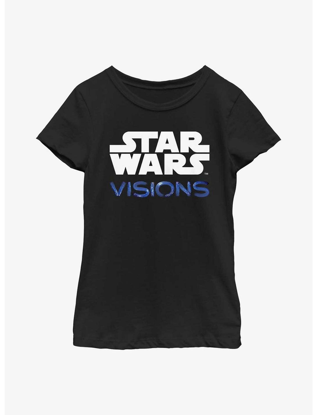 Star Wars: Visions Logo Stacked Youth Girls T-Shirt, BLACK, hi-res