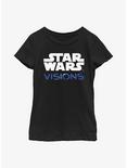 Star Wars: Visions Logo Stacked Youth Girls T-Shirt, BLACK, hi-res