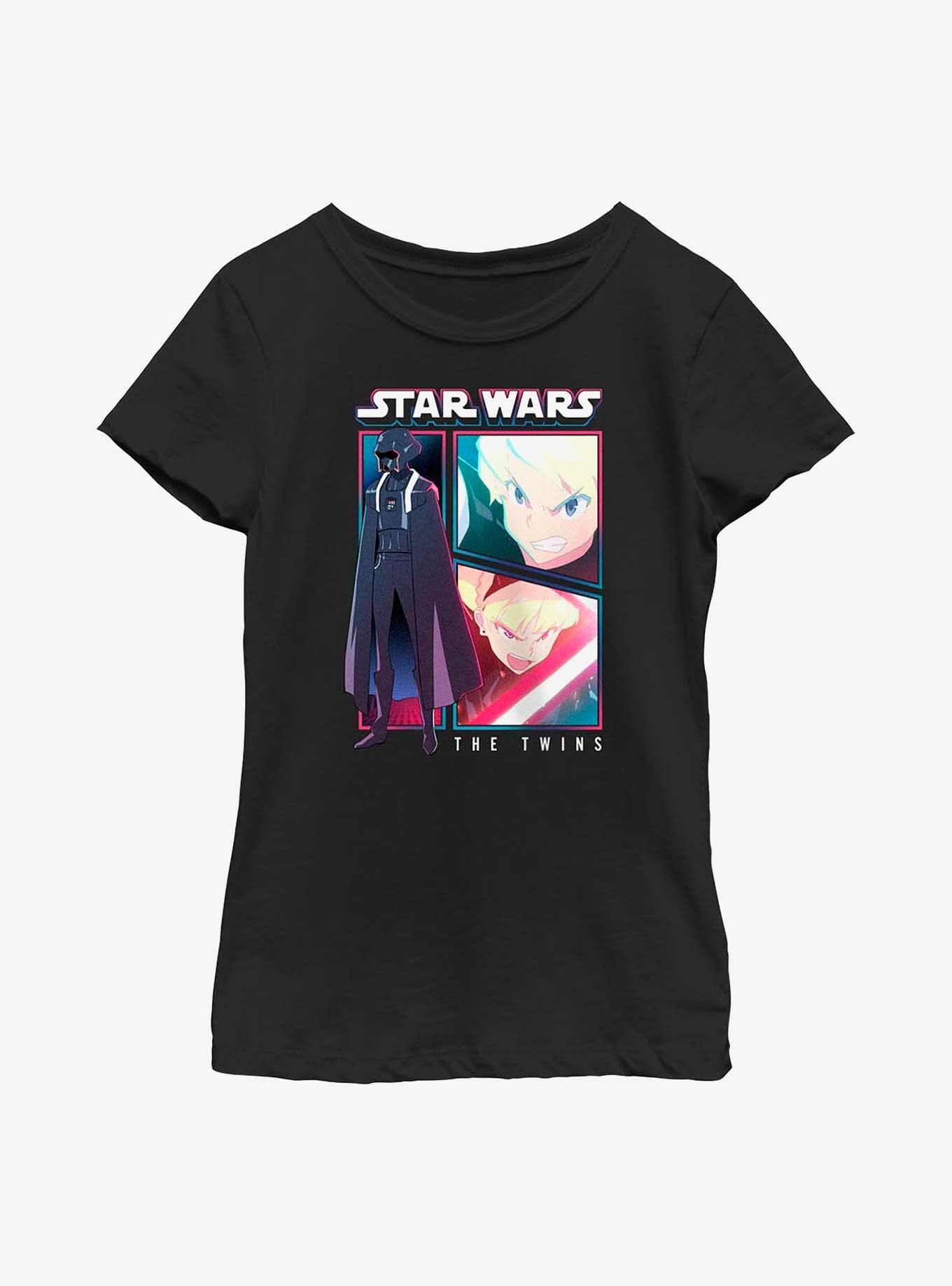 Star Wars: Visions Twins Comic Panels Youth Girls T-Shirt, , hi-res