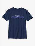 Star Wars: Visions Blue Logo Youth T-Shirt, NAVY, hi-res