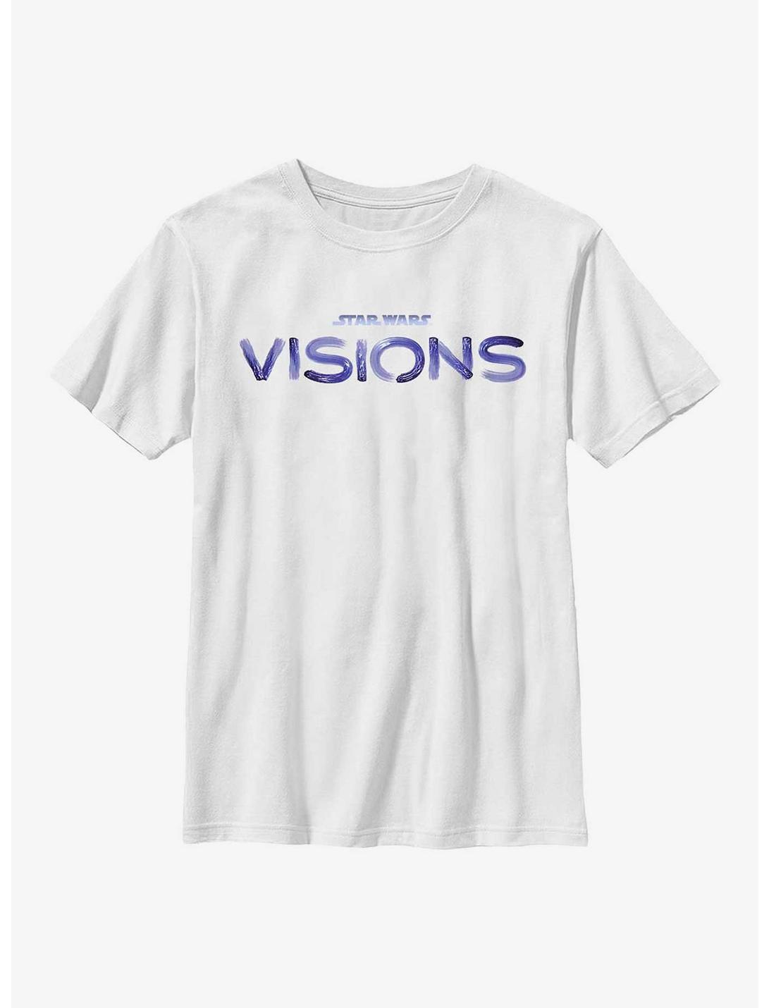 Star Wars: Visions Blue Logo Youth T-Shirt, WHITE, hi-res